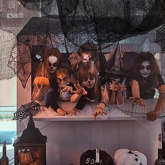 400 x 39 inch Large Size Creepy Cloth Black Halloween Scary Spooky