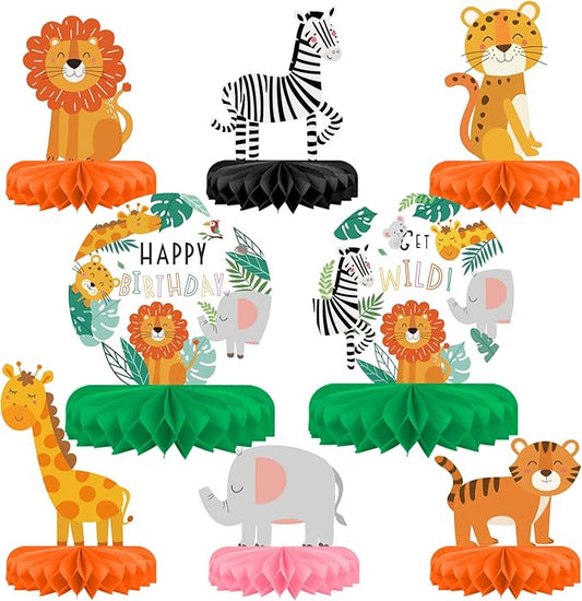 Safari Birthday Decorations Table Centerpiece Jungle Animals Theme