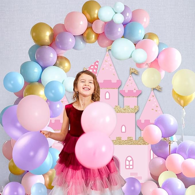 Princess Balloon Garland Arch Kit Princess Party Decoration 112pcs