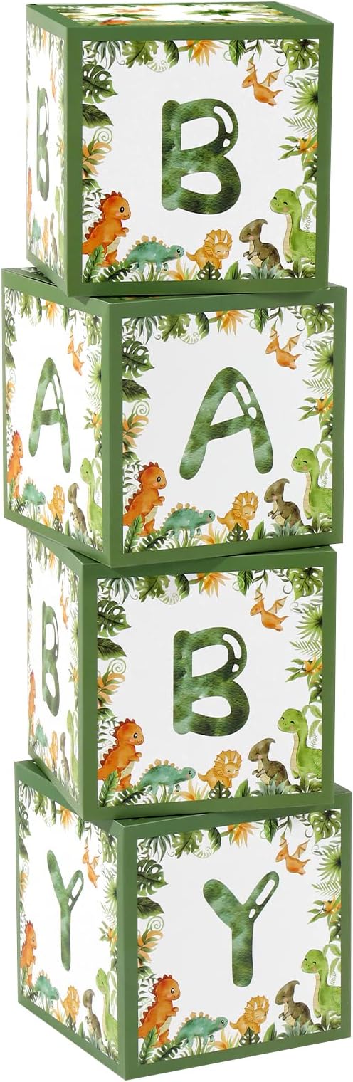 Dinosaur Baby Shower Decorations Box Green Jungle Dinosaur Baby