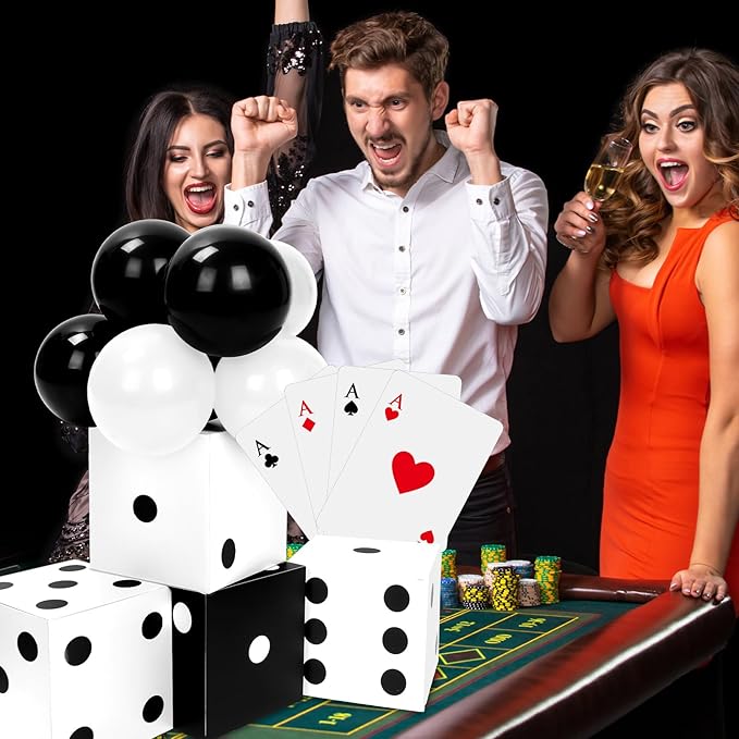 68 Pcs Casino Party Boxes Balloon Poker Cards Decoration-16 Pcs 11 in