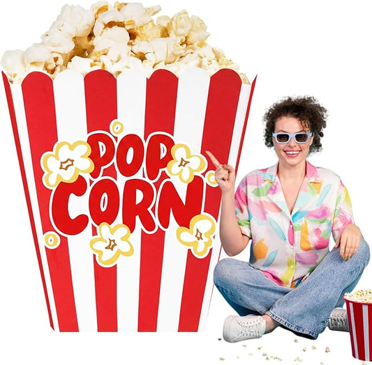 3.3 ft Giant Popcorn Box Cardboard Stand Movie Theme Party