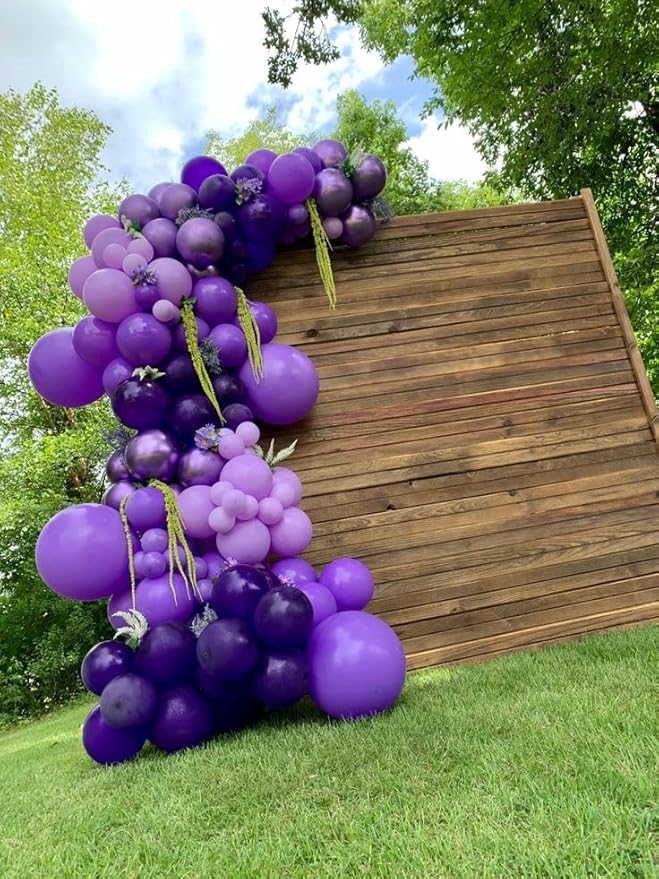 AIOZX Purple Latex Balloon Set - 50 Pcs 12 Inches Dark Purple