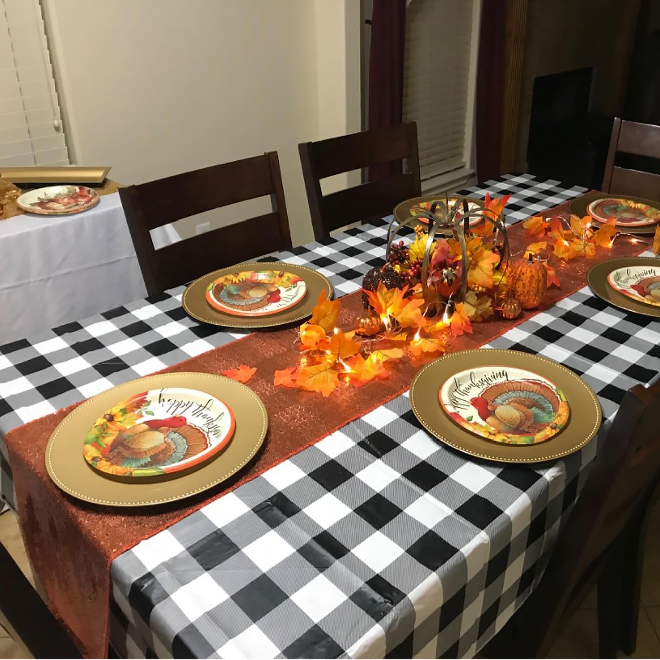 TCBESTO 12 Pack Orange Sequin Table Runner 12 x 72 Inch - High Density