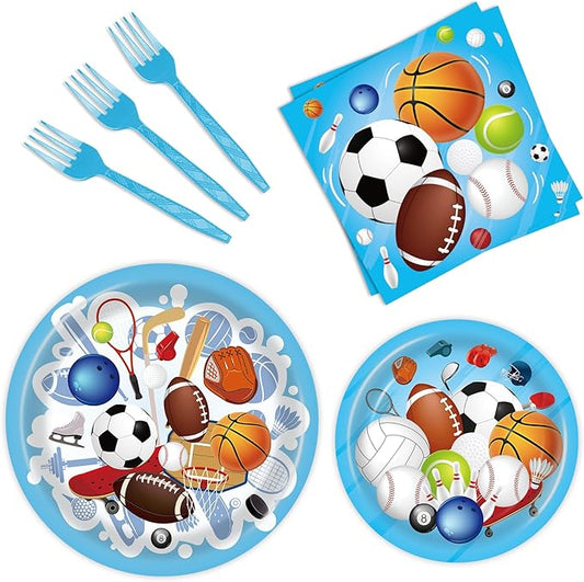 96 Pcs Sports Themed Birthday Party Supplies Sports Party