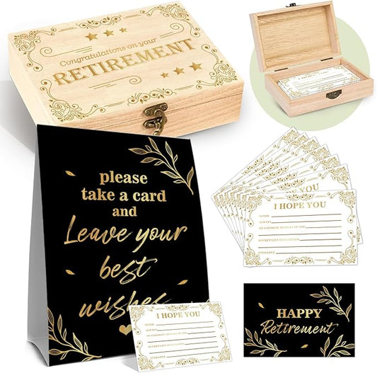 52 Pcs Happy Retirement Party Card Box Retiree Party Decor Happy