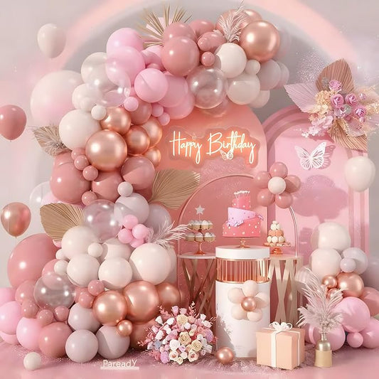 Rose Gold Balloon Arch 120 Pcs Blush Pink Balloon Garland Dusty Pink