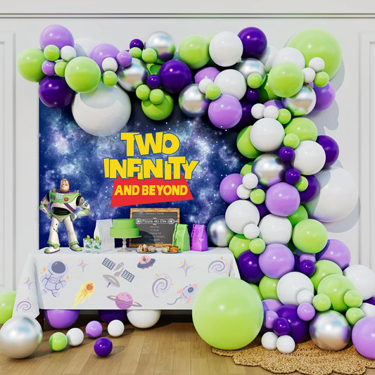 Beaumode Boy Story Balloon Arch Garland Green Purple Balloon Kit for
