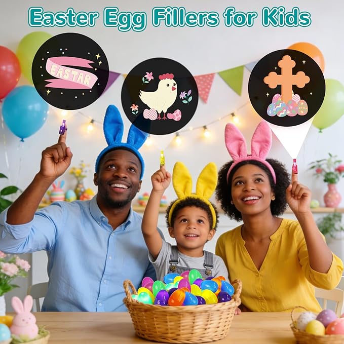 36 Pcs Prefilled Easter Eggs with LED Finger Lights Toys Easter