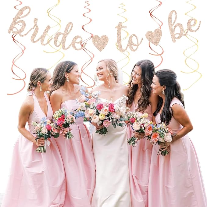 Blush Pink Rose Gold Bridal Shower Fall Party Decorations 31pcs