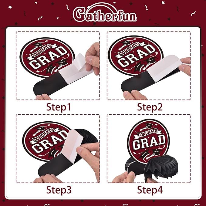 9PCS Graduation Party Decorations Class of 2026 Congrats Grad Table #6