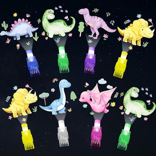 36Pcs Pink Dinosaur LED Finger Lights Pink Dinosaurs Glow