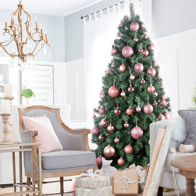 Pink 3.2" Large Christmas Balls - Christmas Tree Decoration