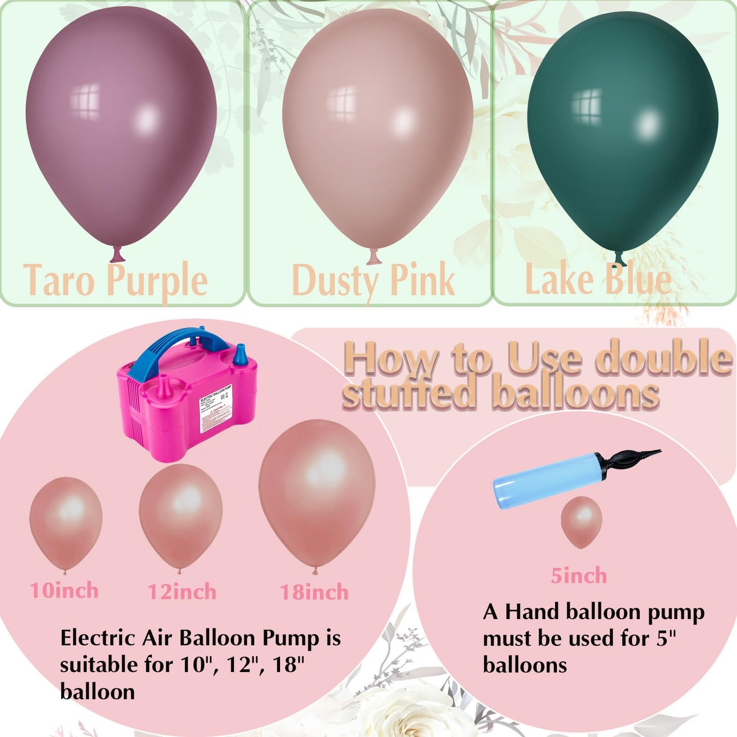 Taro Purple Balloons, Scmdoti Taro Purple Balloons Different Sizes 18