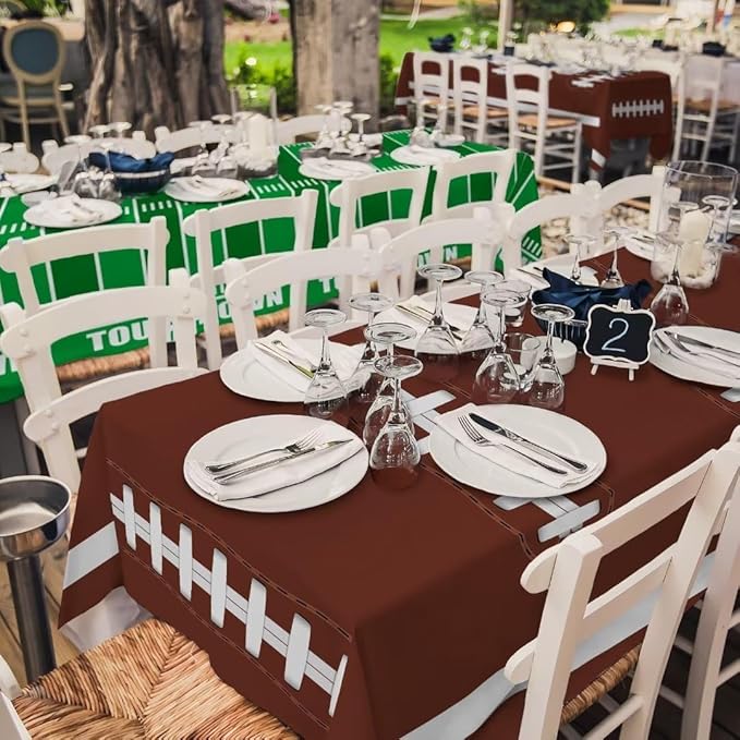 163PCS Football Party Supplies Tableware Serves 20 Guests Set