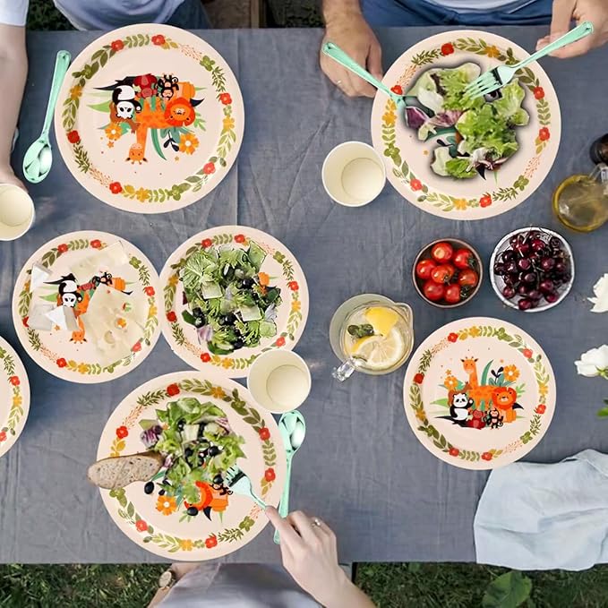 175 PCS Jungle Party Plate Set Animal Theme Party Decorations