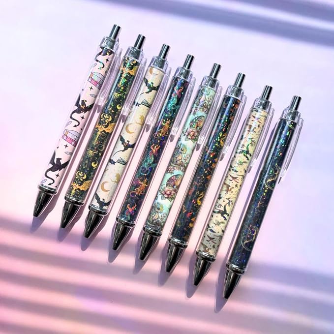 8PC Fantasy Dragon Pens Mystical Gothic Magical Mythical Wizard Sword