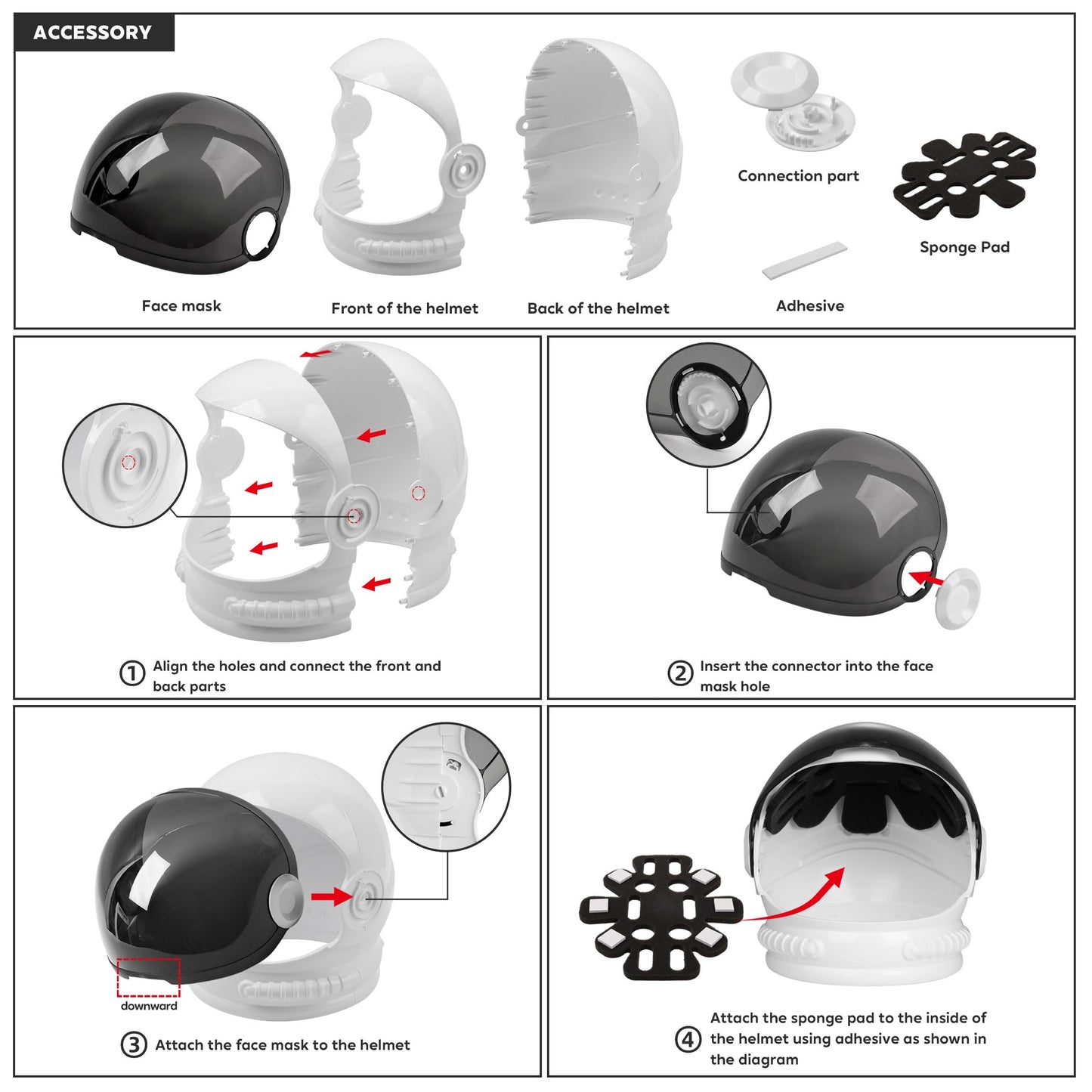 Kids girls boys Astronaut Costume with Space Helmet,5-6/110
