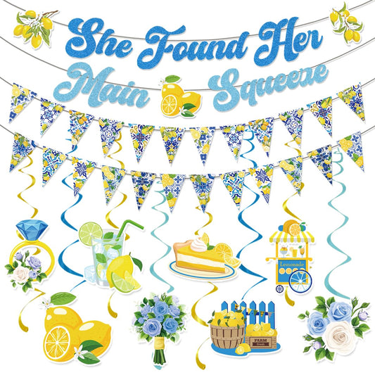 Lemon Bridal Shower Decorations Include She Found Her Main Squeeze