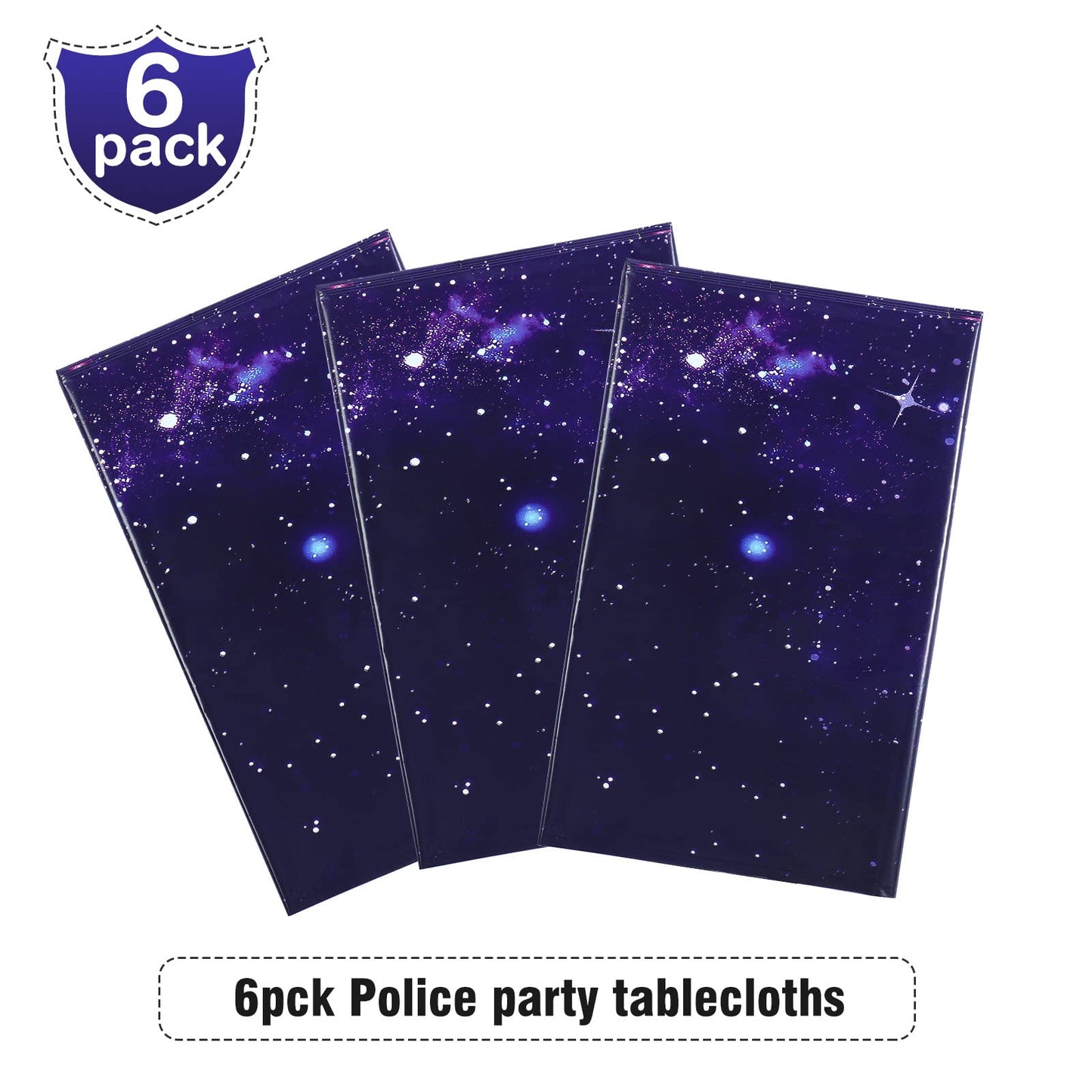 6 Pack Galaxy Plastic Table Cover Space Tablecloth Space Star