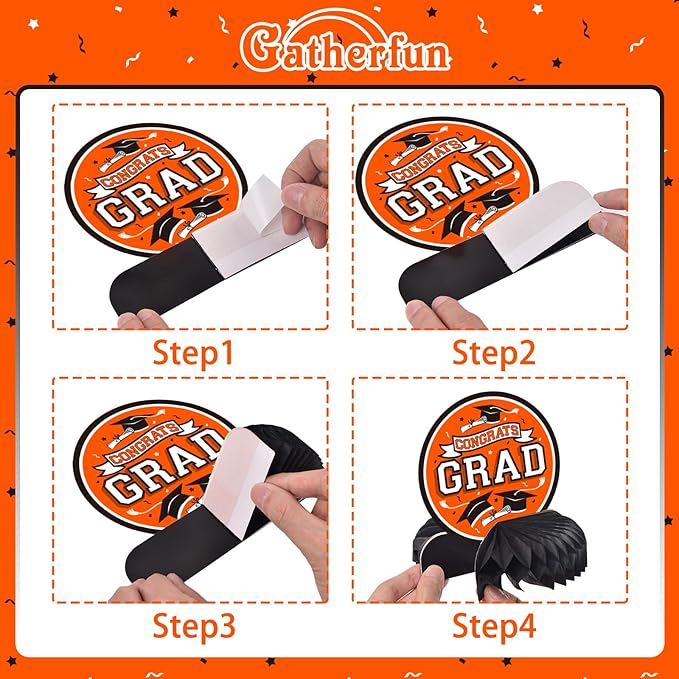 9PCS Graduation Party Decorations Class of 2026 Congrats Grad Table Ce