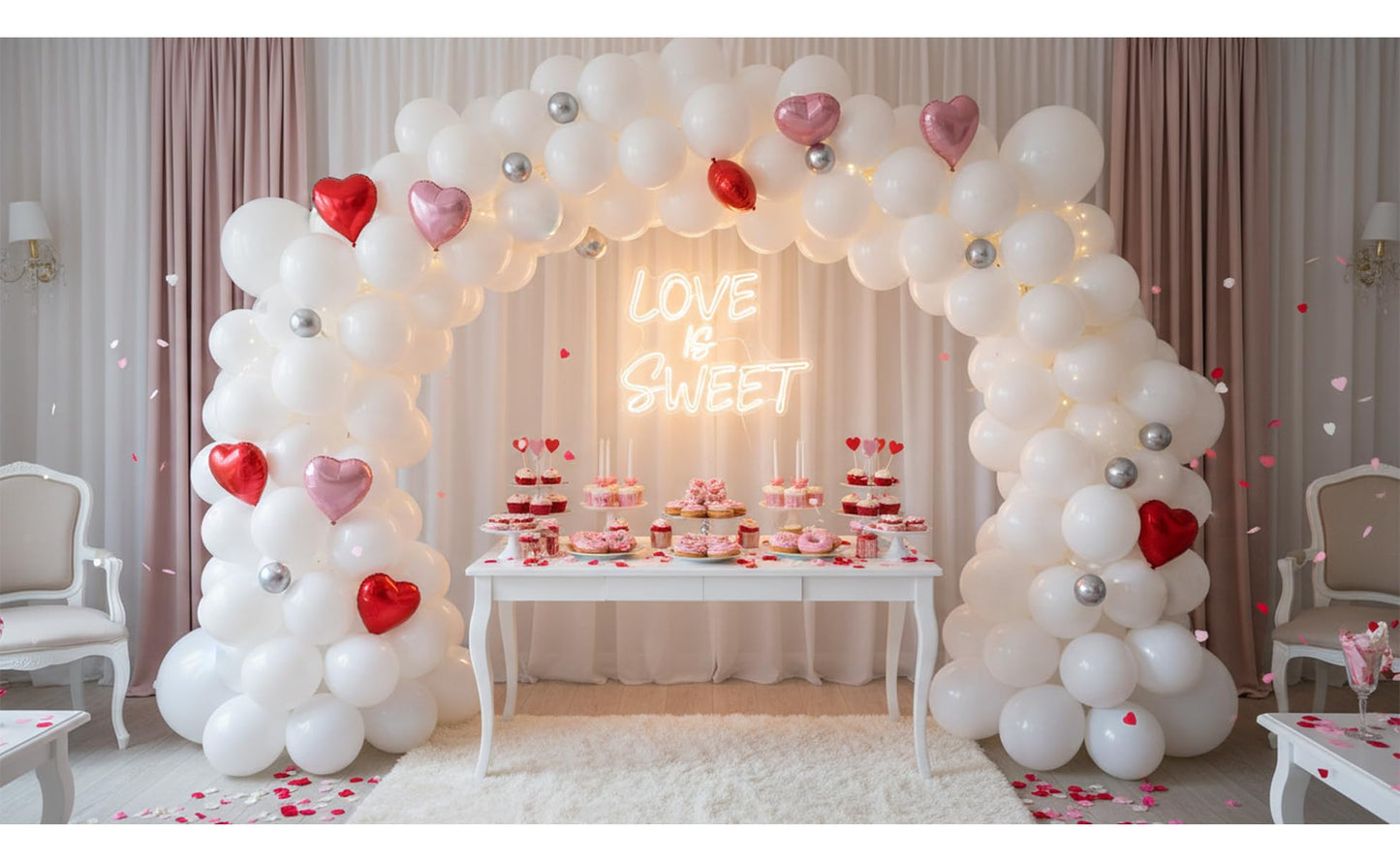 KADBANER White Balloons,100 Pack 12 Inch Latex Balloons,for Wedding