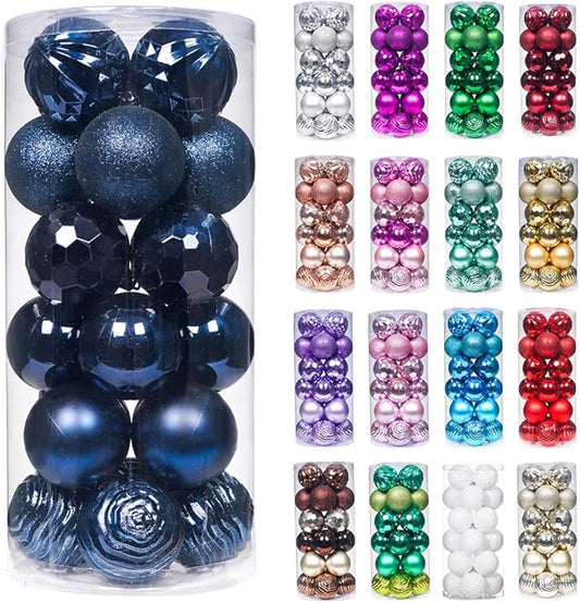 XmasExp 60mm/2.36" Christmas Ball Ornaments Shatterproof Christmas Orn