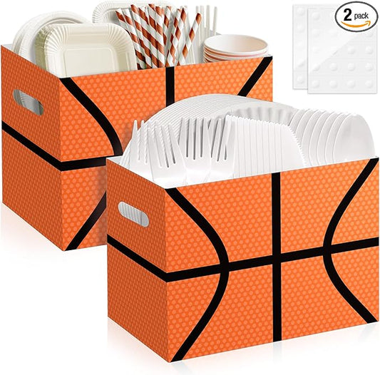 2PCS Basketball Utensil Holder Paper Utensil Caddy for Basketball