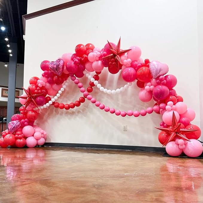 Red and Pink Balloons, Valentines Balloons, 67pcs 12 Inch Pink