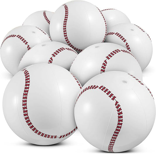 Inflatable Baseball Pack of 12 16 inch Baseball Beach Balls for