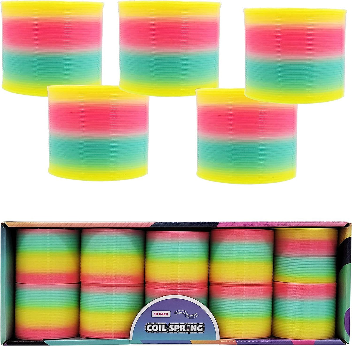 The Dreidel Company Plastic Coil Spring, Glow-in-The-Dark Magic