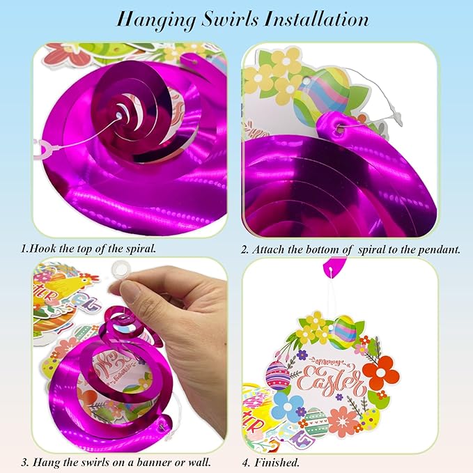 Easter Themed Party Decorations Happy Easter Banner Rabbit Egg