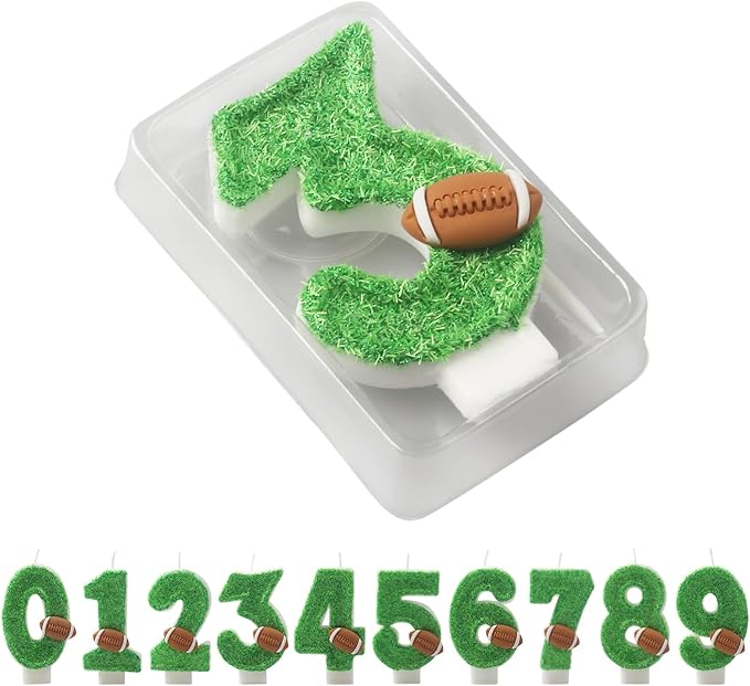 Football Candles 13,13 Candles for Birthday Cake Boy,Number 13