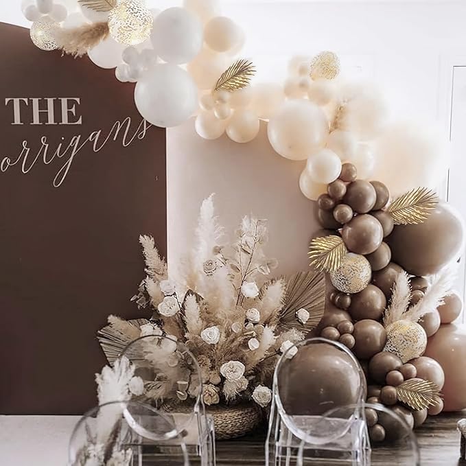 PartyWoo Dark Brown Balloons 100pcs Different Sizes of 18 12 10 5