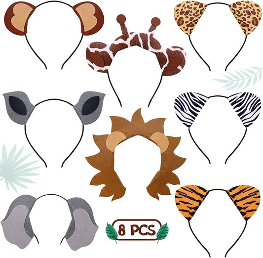 Animals Ears Headbands Birthday Jungle Safari Zoo Party Favor Monkey