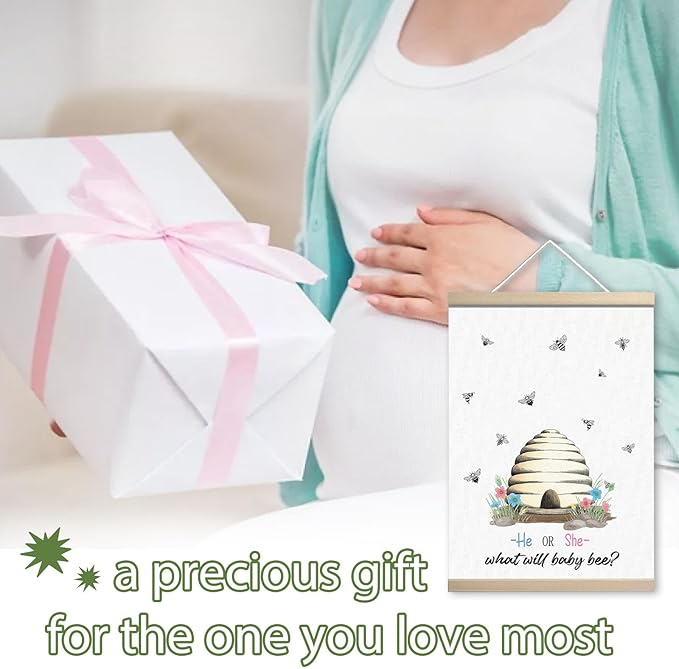 Bumble Bee Gender Reveal Party Bee Baby Shower Finger Print Tree