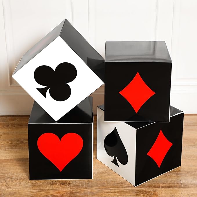 52 Pcs Casino Themed Decorations Set Las Vegas Game Night Entryway