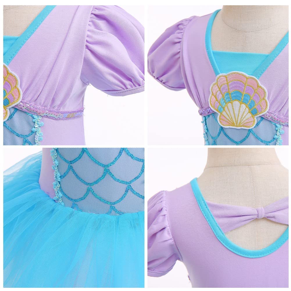 MYRISAM Ariel Mermaid Princess Leotards for Baby Girls Ballet Dance