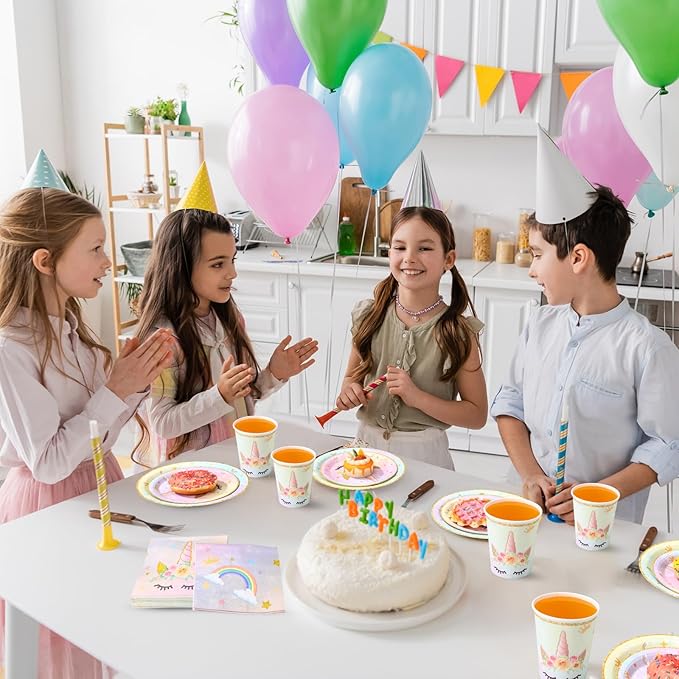 250 Pcs Unicorn Fairy Party Decoration for Girl Happy Birthday
