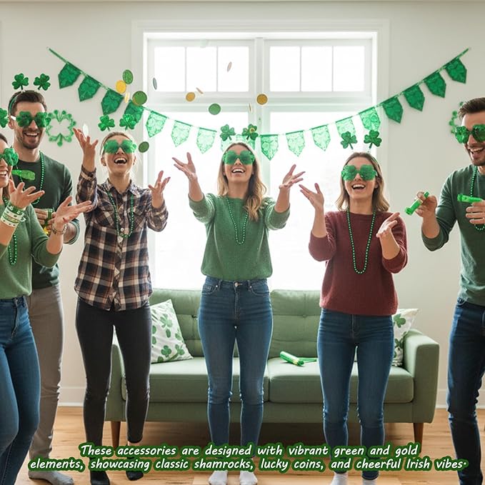 St Patricks Day Accessories 160 Pcs St Patricks Day Party Favors Set