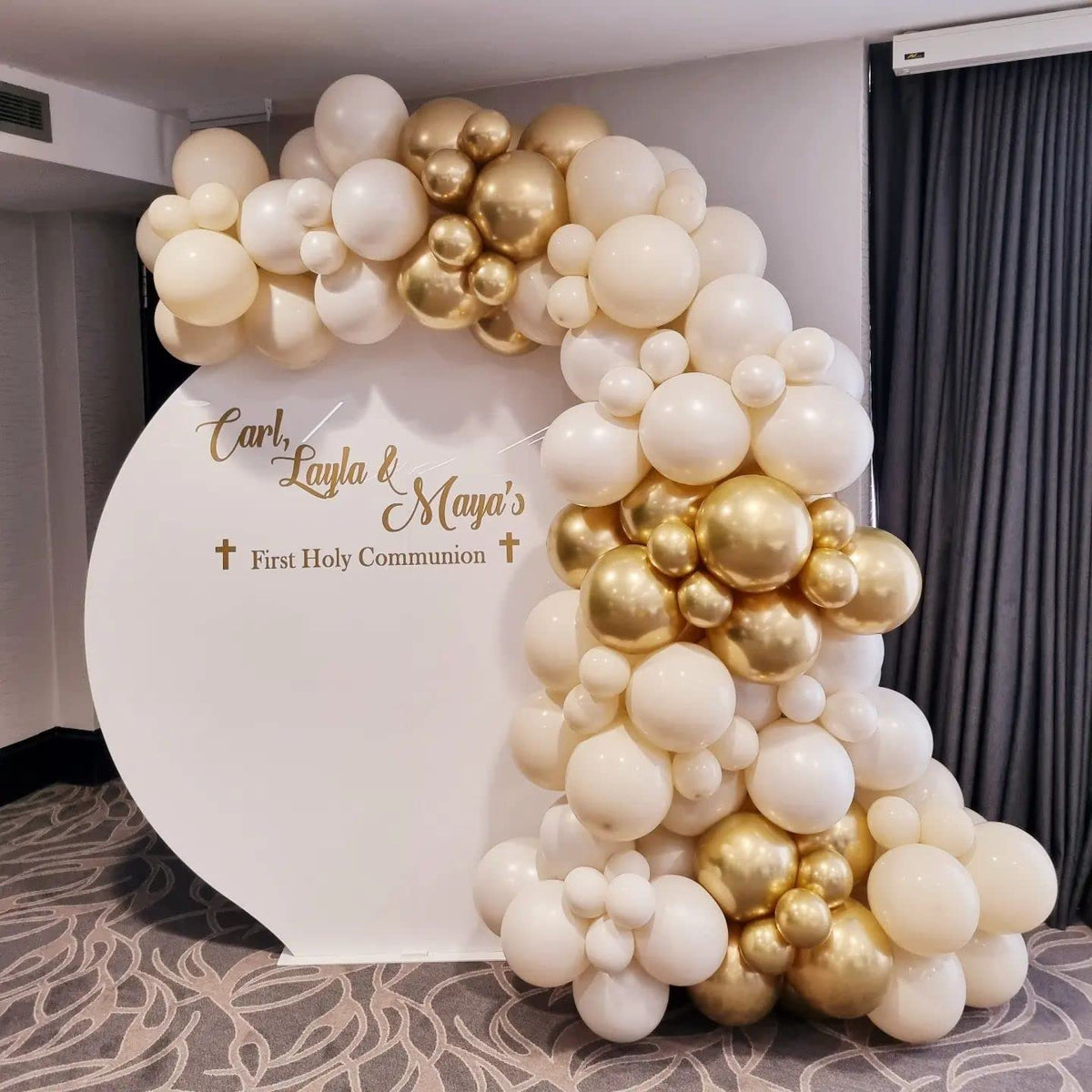 Ivory White Cream Nude Balloons - 84 Pcs Arch Kit (5 inch, 12 inch, 18
