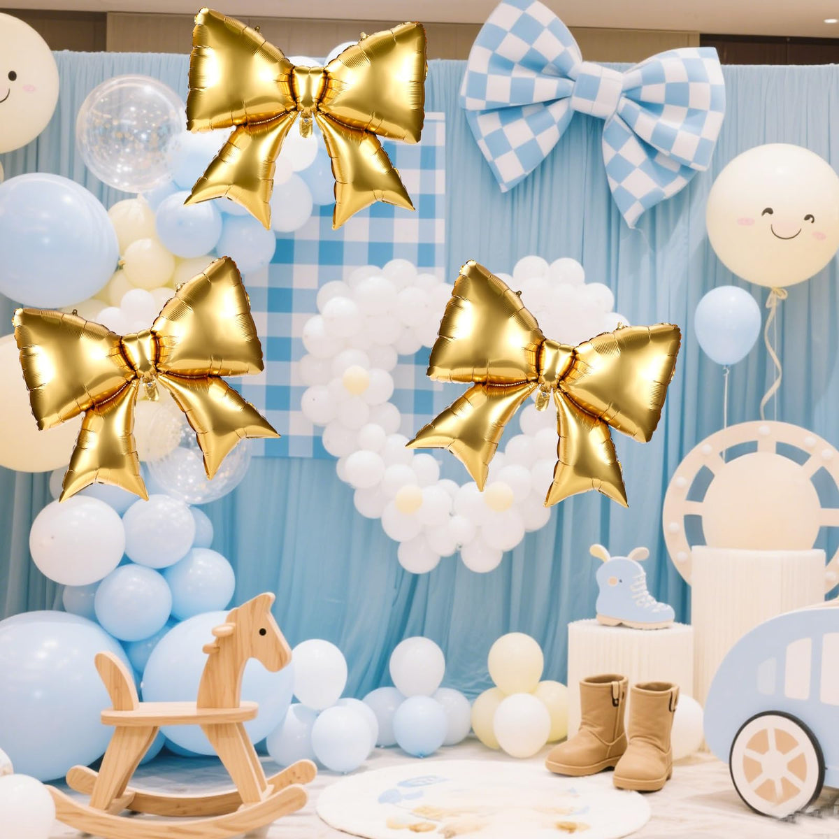 2pcs Large Bow Balloons, Bow Themed Party Decorations Elegant Coquette