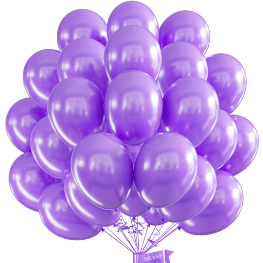 MEBAY Purple Balloons, 100pcs 12 inch Matte Latex Party Balloons for