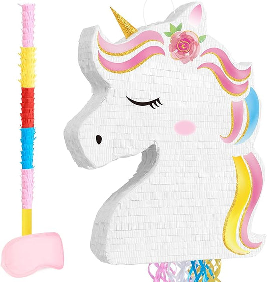 Unicorn Piñata Unicorn Party Supplies Piñata Bundle with Blindfold