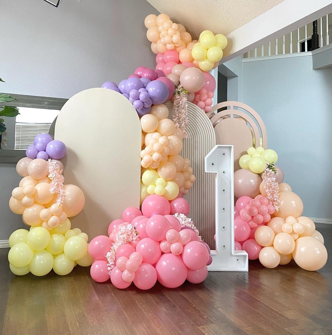 Pastel Balloon Garland Arch Kit, 162pcs Assorted Colors Pastel Latex