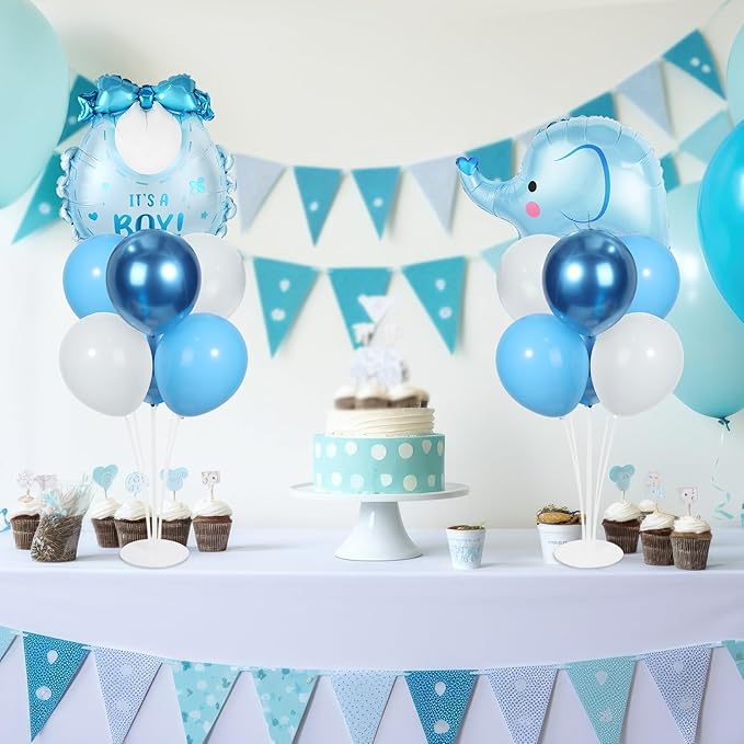 Elephant Baby Shower Decorations Party Balloons Stand Kit 2 Sets
