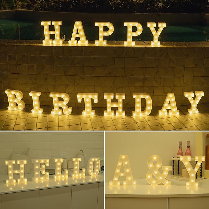 Foaky Light Up Letters,Marquee Letters,Engagement Party Decorations