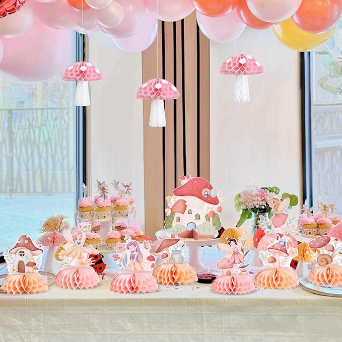 12 PCS Fairy First Birthday Decoration Fairy Centerpieces for Tables