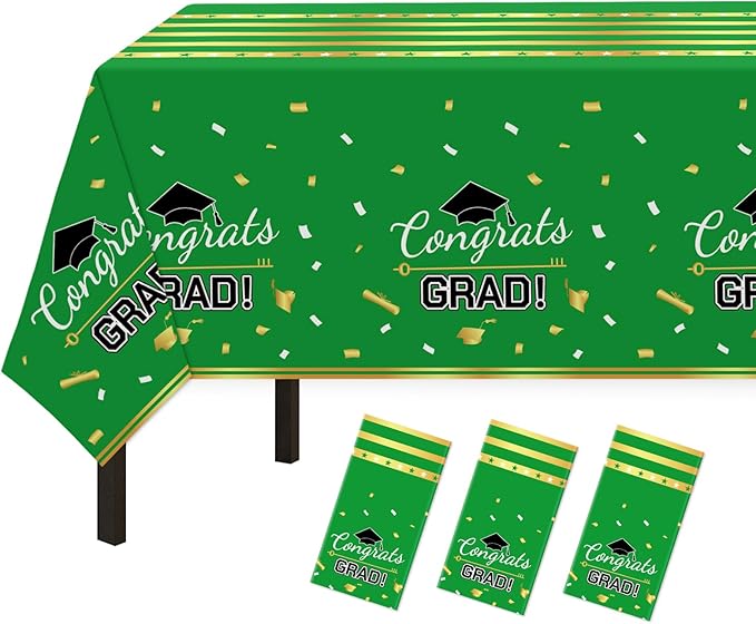 3 Pack Graduation Tablecloth,Graduation Decorations Class of #