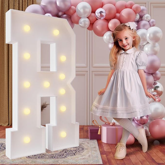 imprsv 4FT Marquee Light Up Letters for Birthday Party Decorations Mar